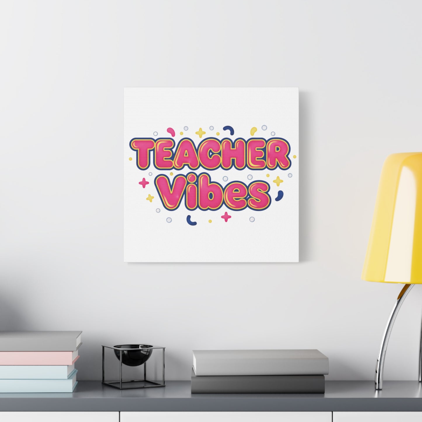 Teacher Vibes Canvas | Dopamine Decor, Neon Gradient Squishy Art