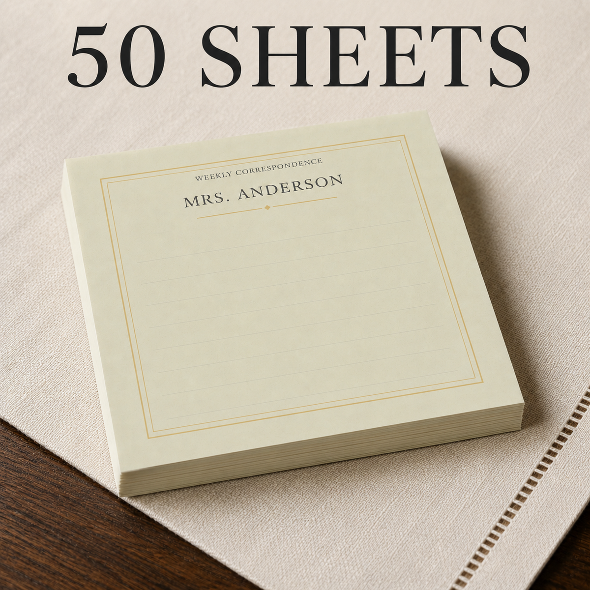 Personalized Teacher Sticky Notes, Custom Name Notepad Gift
