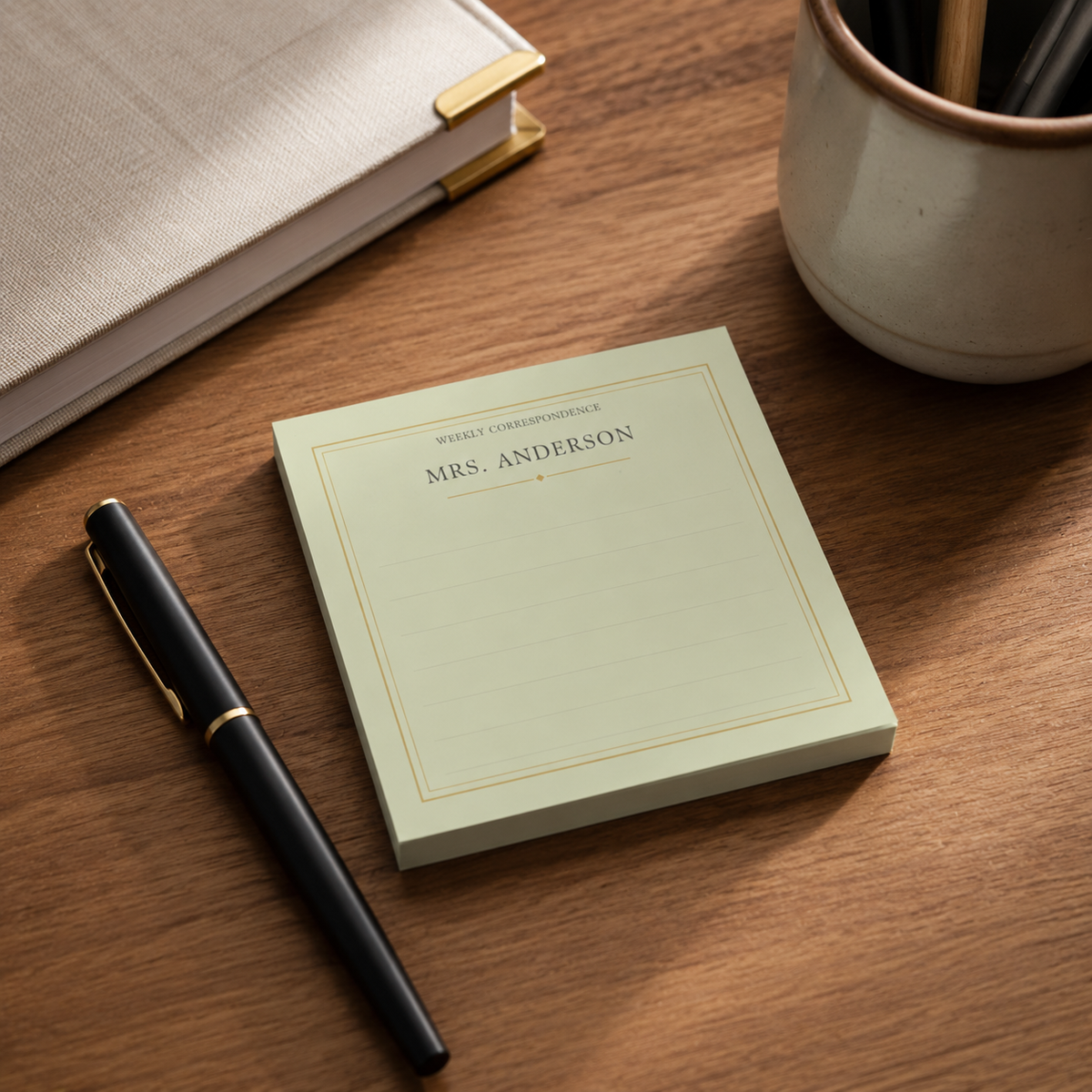 Personalized Teacher Sticky Notes, Custom Name Notepad Gift