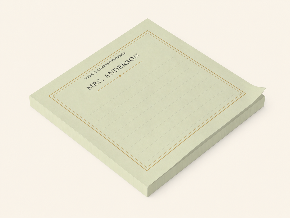 Personalized Teacher Sticky Notes, Custom Name Notepad Gift