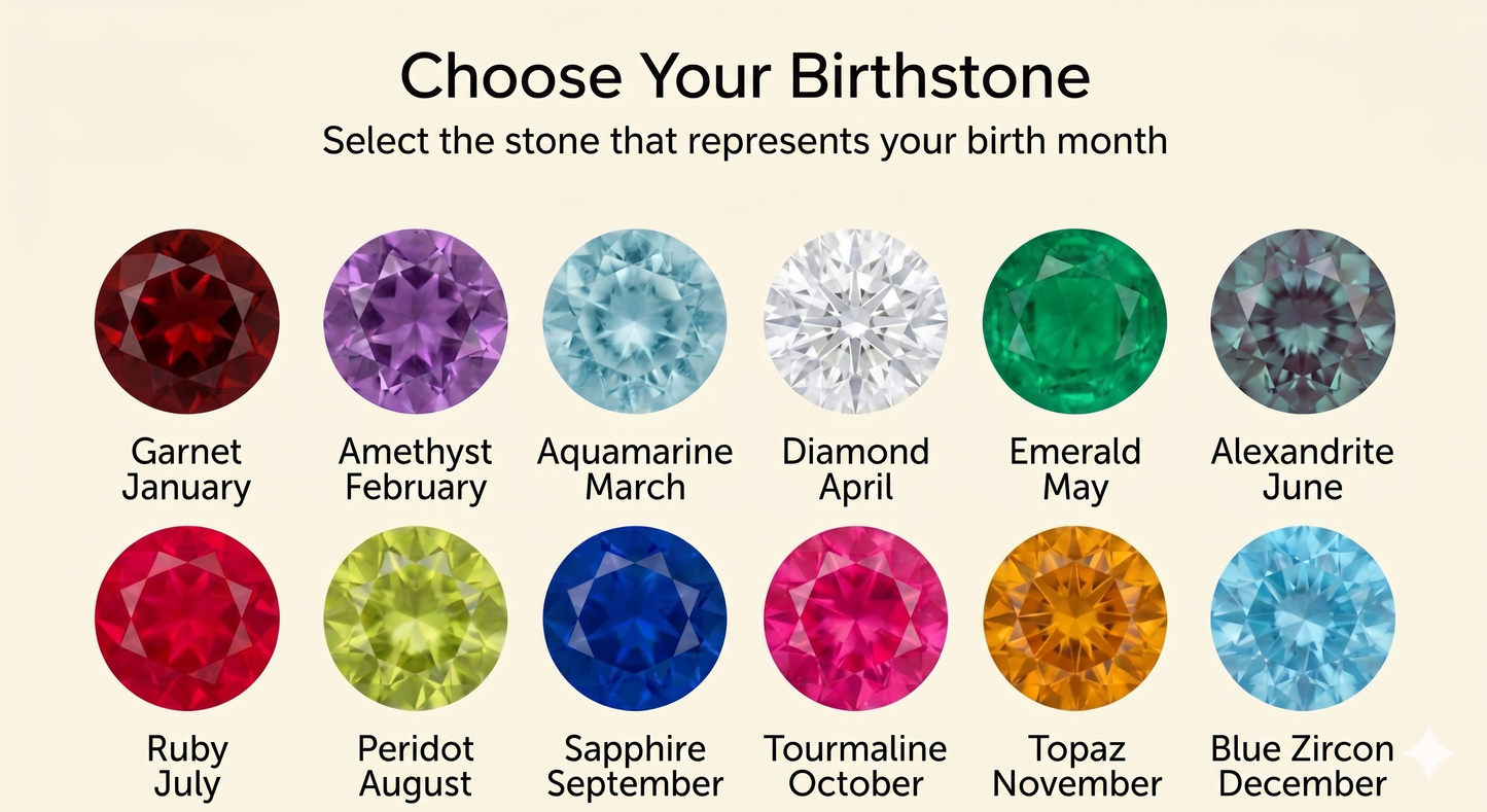 Personalized Teacher Birthstone Charm